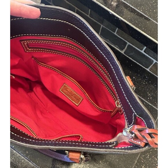 Dooney & Bourke 1975 Large Lexington Bag Purse Tote: Black Pebble Grain - Picture 6 of 11